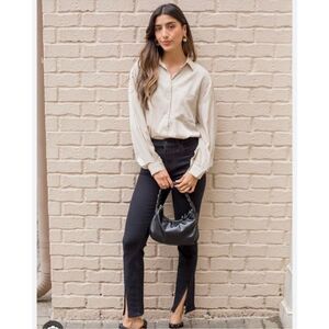 Pistola TEAGAN HIGH RISE VENTED STRAIGHT JEANS Black‎ Dark Vinyl 27